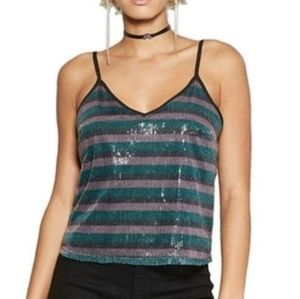🤑 5 for $25 NWT Wild Fable Sequined Camisole Tee